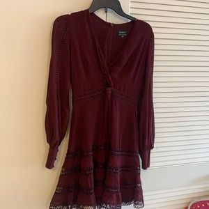 Deep Maroon Bardot dress